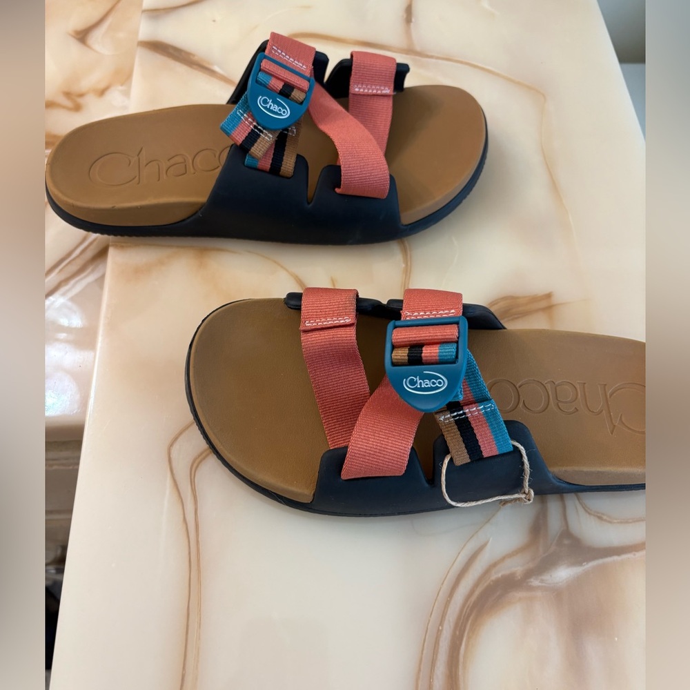 Chaco Women's Sandals - Coral and Brown - Picture 2 of 3